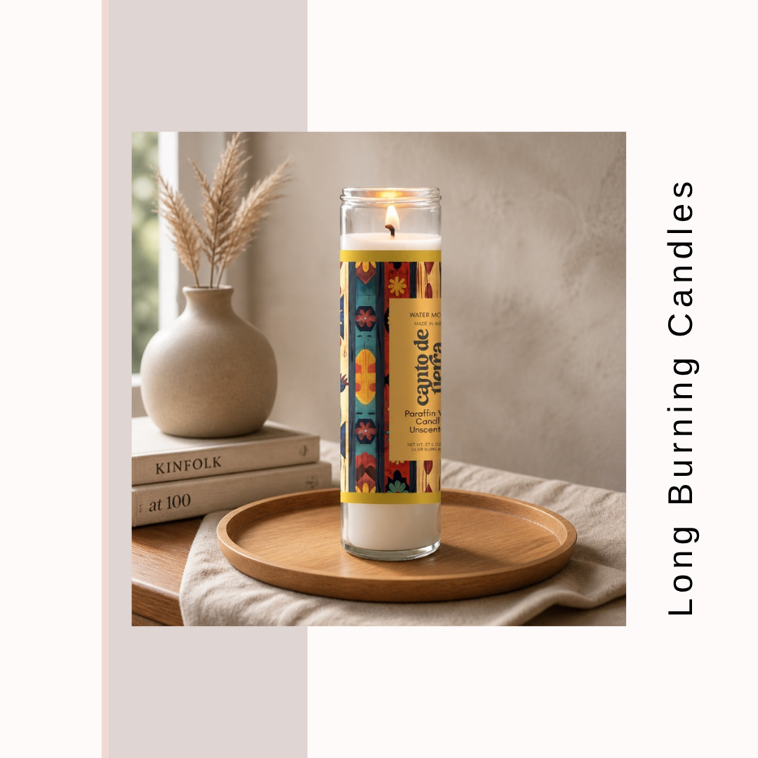 Long Burning Glass Candle