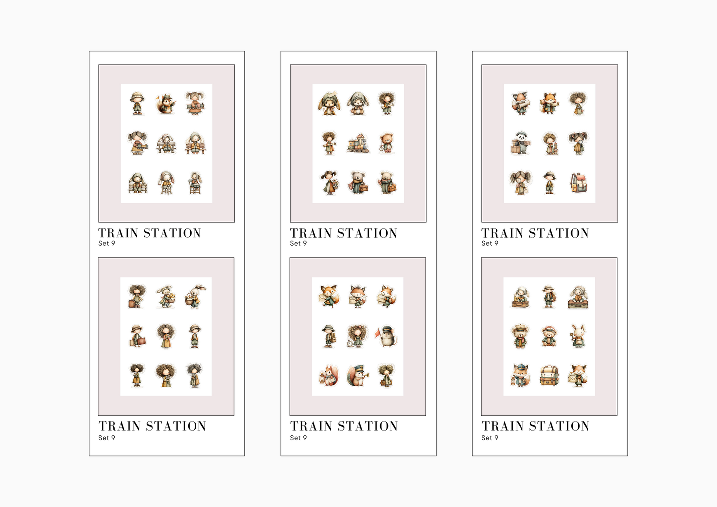 Sticker Sheets Train Station