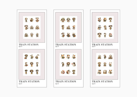 Sticker Sheets Train Station