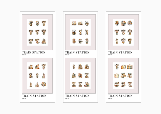 Sticker Sheets Train Station