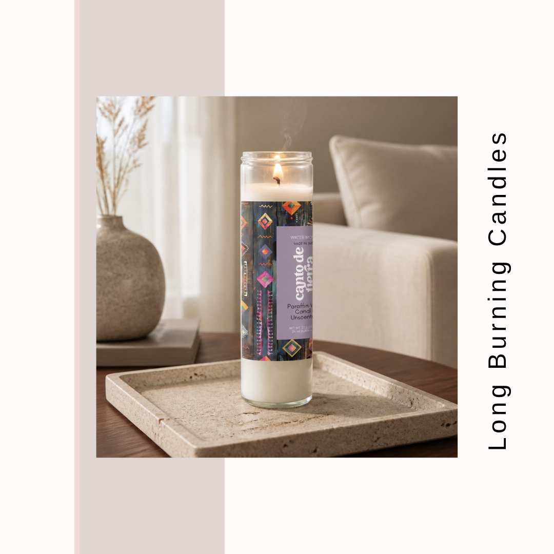 Long Burning Glass Candle