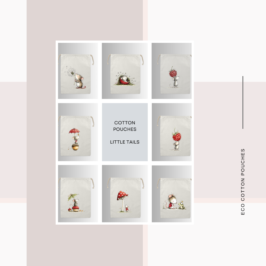 Cotton Cloth Little Tail Pouches