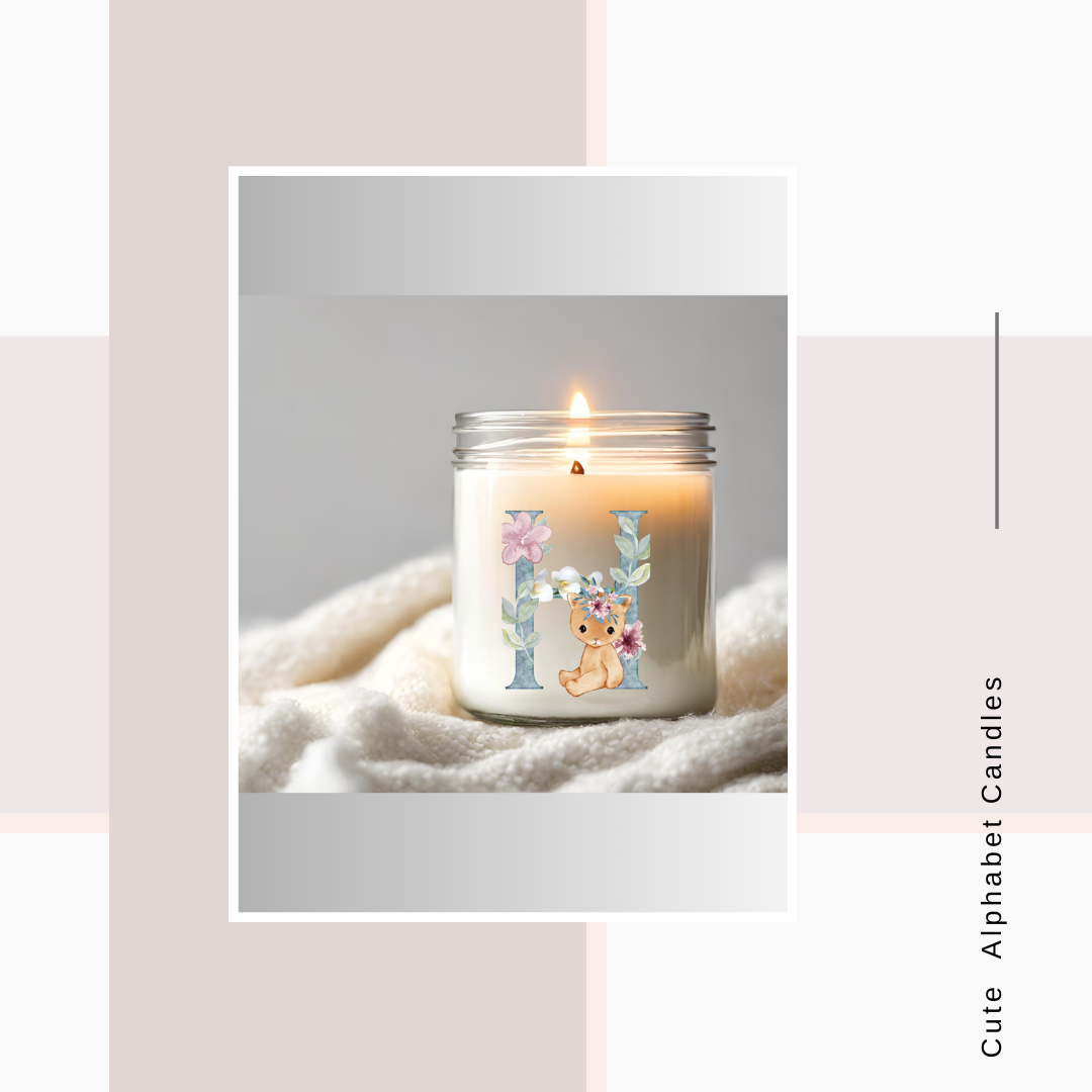 Cute Alphabet Glass Votive Candle Favours