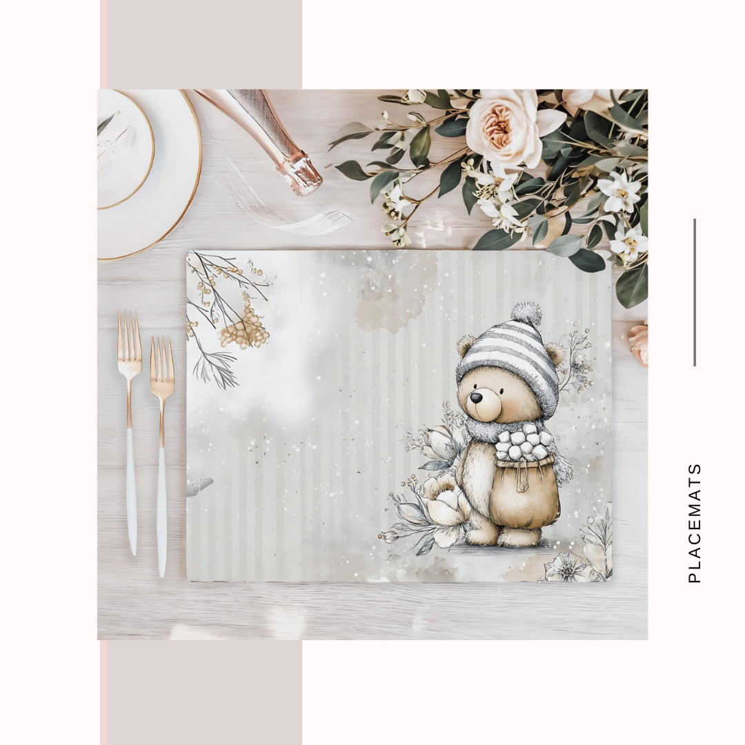 Wooden Placemats – (Set of 6) Winter / Xmas