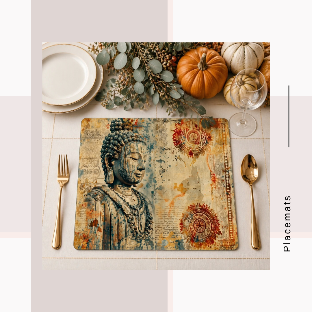 Wooden Placemats – (Set of 6) Artisan Mandala