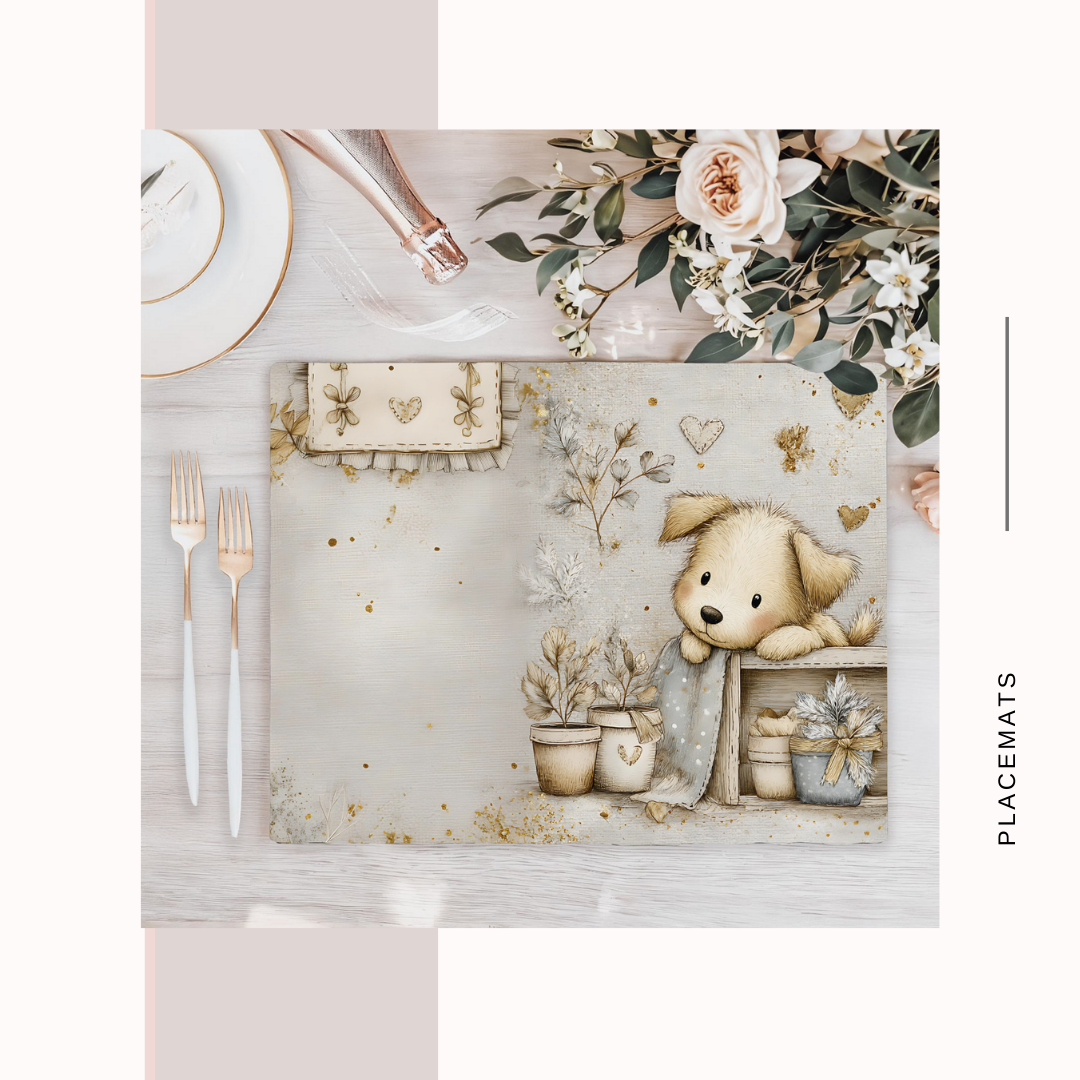 Wooden Placemats – (Set of 6) Green House