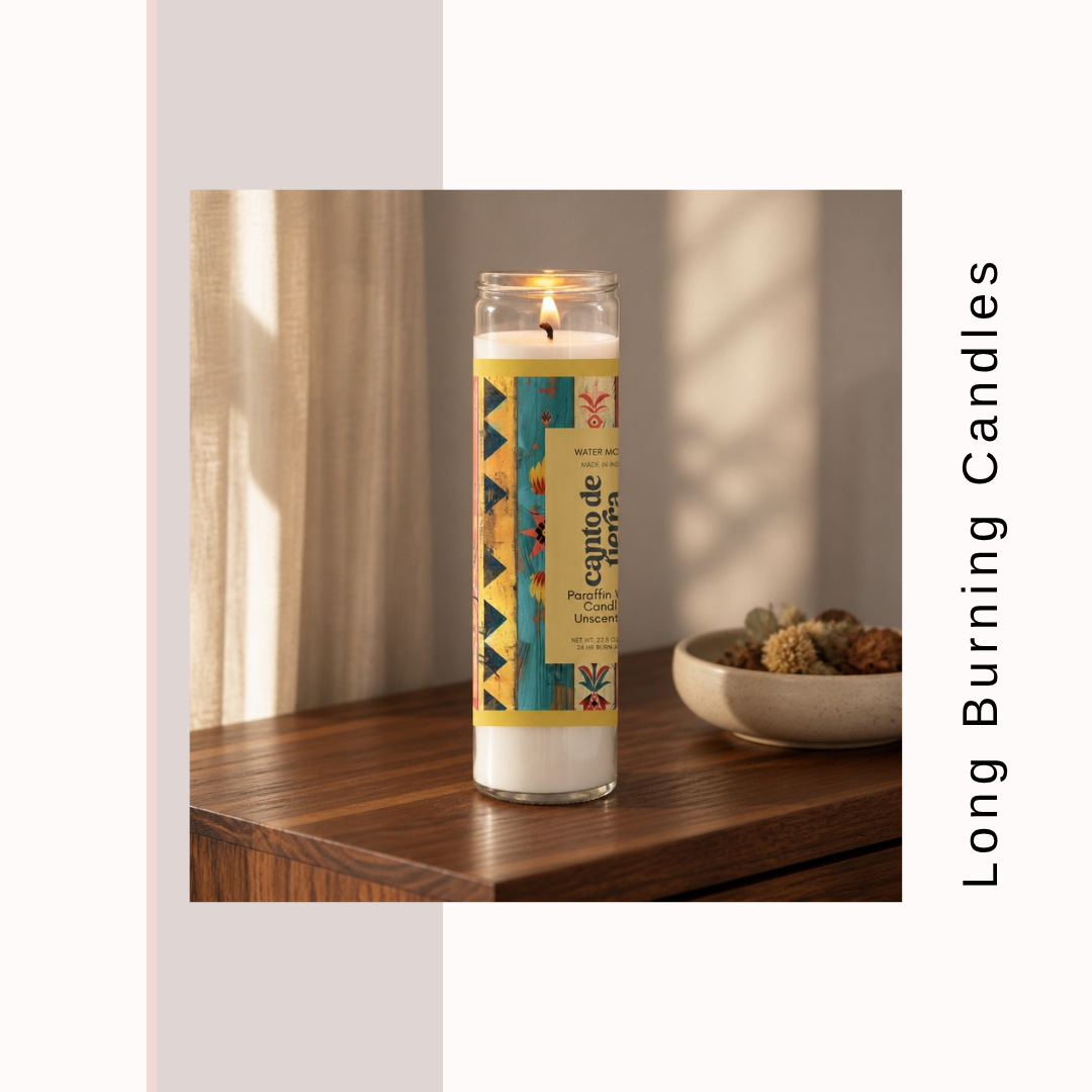 Long Burning Glass Candle
