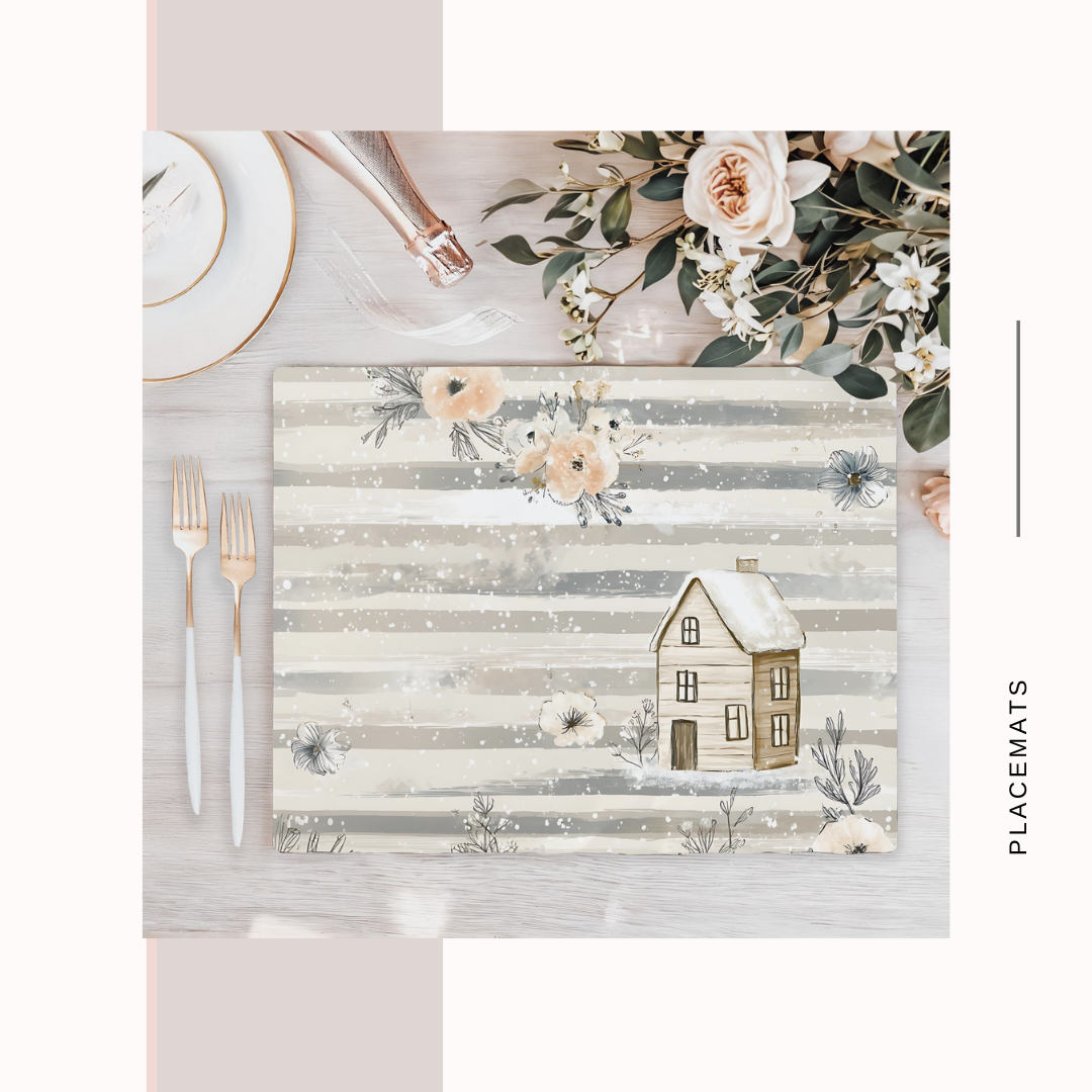 Wooden Placemats – (Set of 6) Winter / Xmas