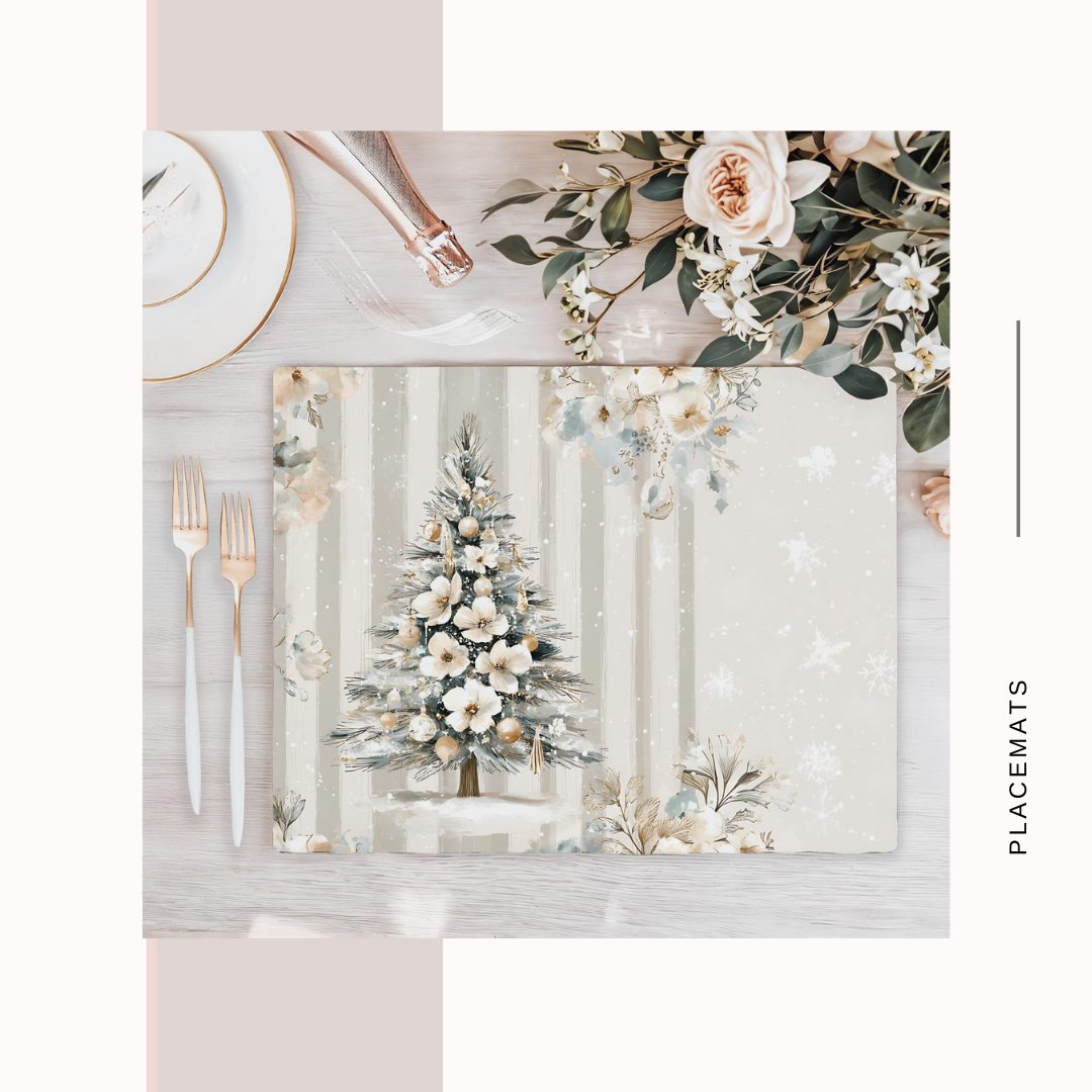 Wooden Placemats – (Set of 6) Winter / Xmas