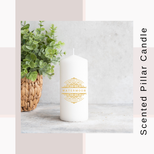White Pillar Candles: