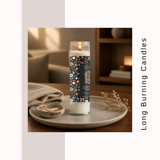 Long Burning Glass Candle