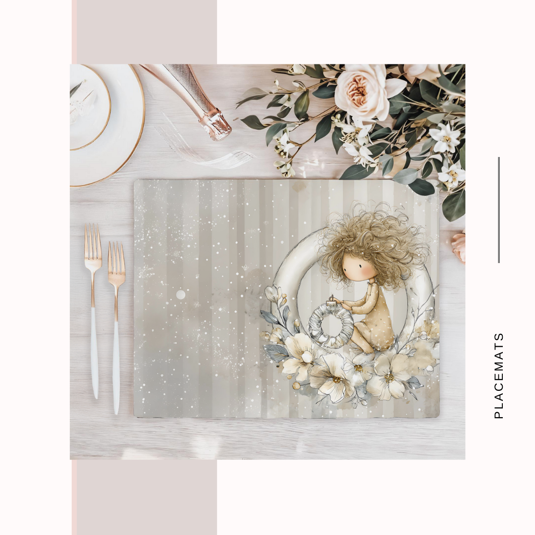 Wooden Placemats – (Set of 6) Winter / Xmas