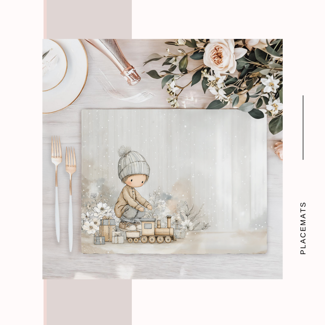 Wooden Placemats – (Set of 6) Winter / Xmas