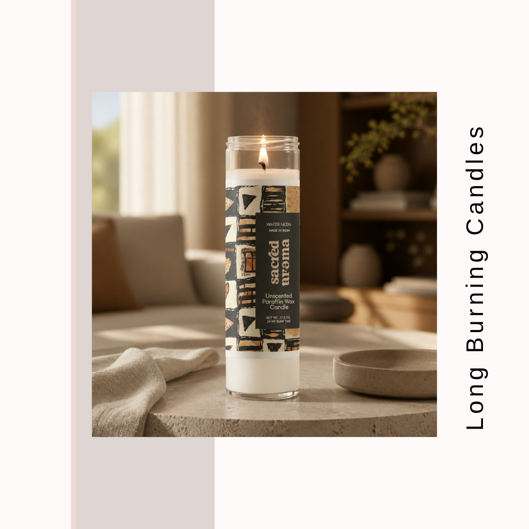 Long Burning Glass Candle
