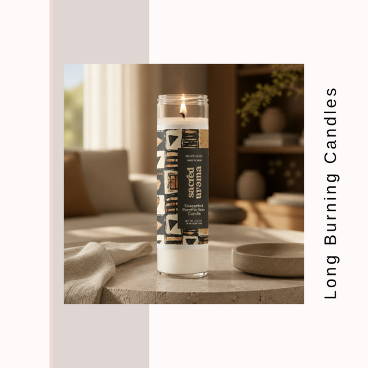 Long Burning Glass Candle
