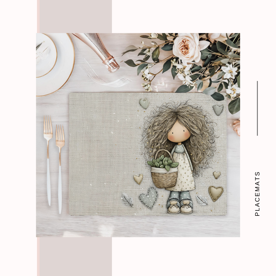 Wooden Placemats – (Set of 6) Green House
