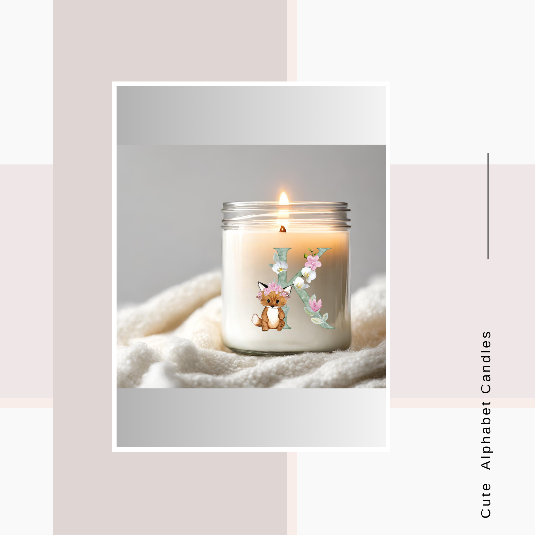 Cute Alphabet Glass Votive Candle Favours