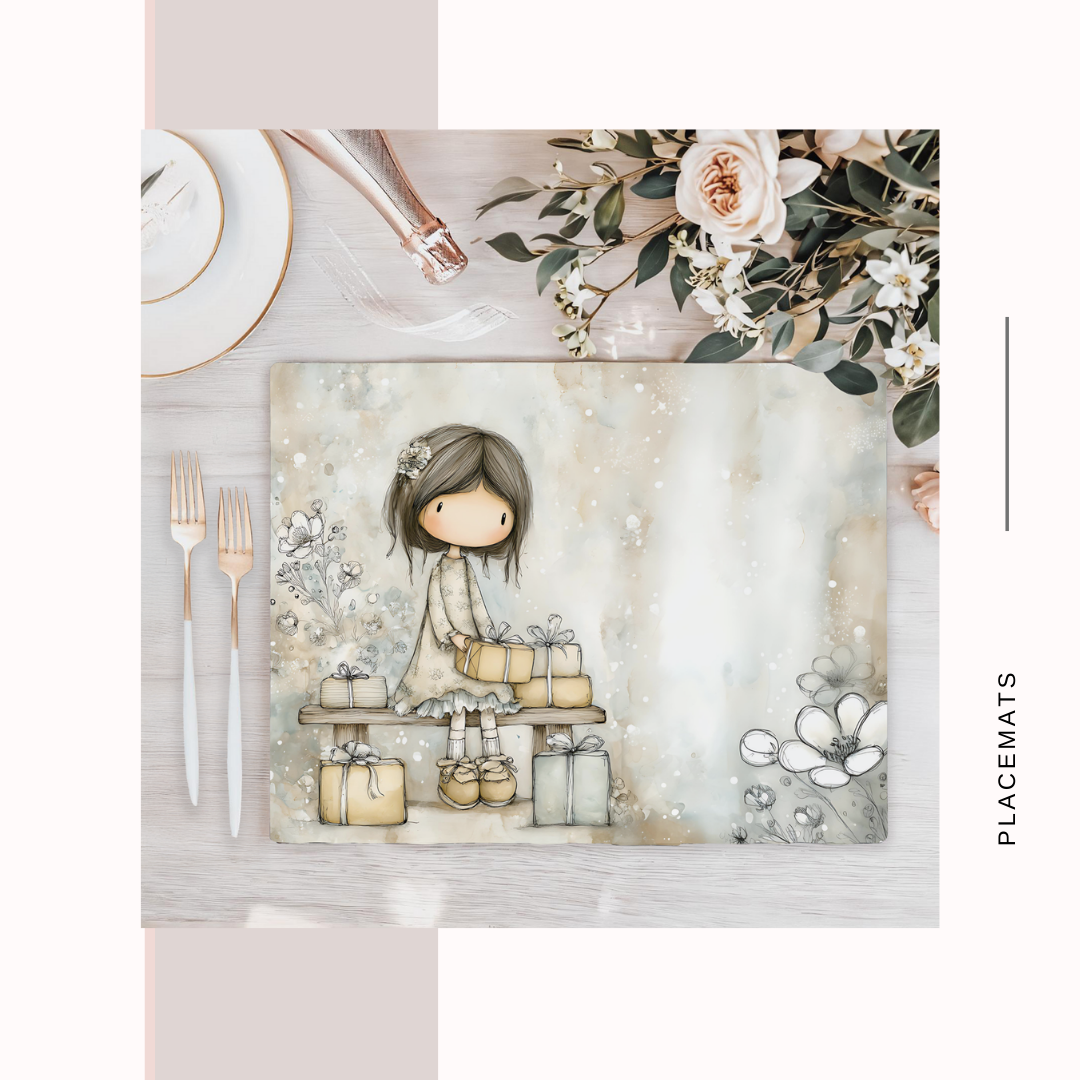 Wooden Placemats – (Set of 6) Winter / Xmas