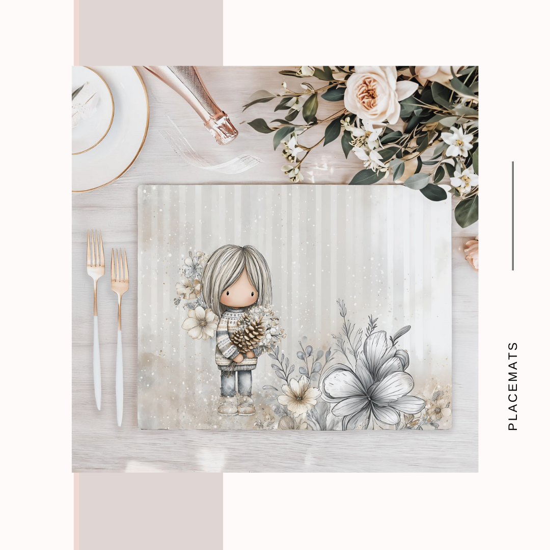 Wooden Placemats – (Set of 6) Winter / Xmas