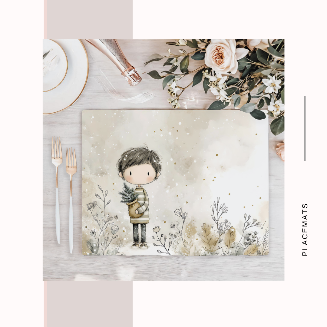 Wooden Placemats – (Set of 6) Winter / Xmas