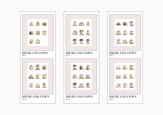 Sticker Sheets Highland Cows