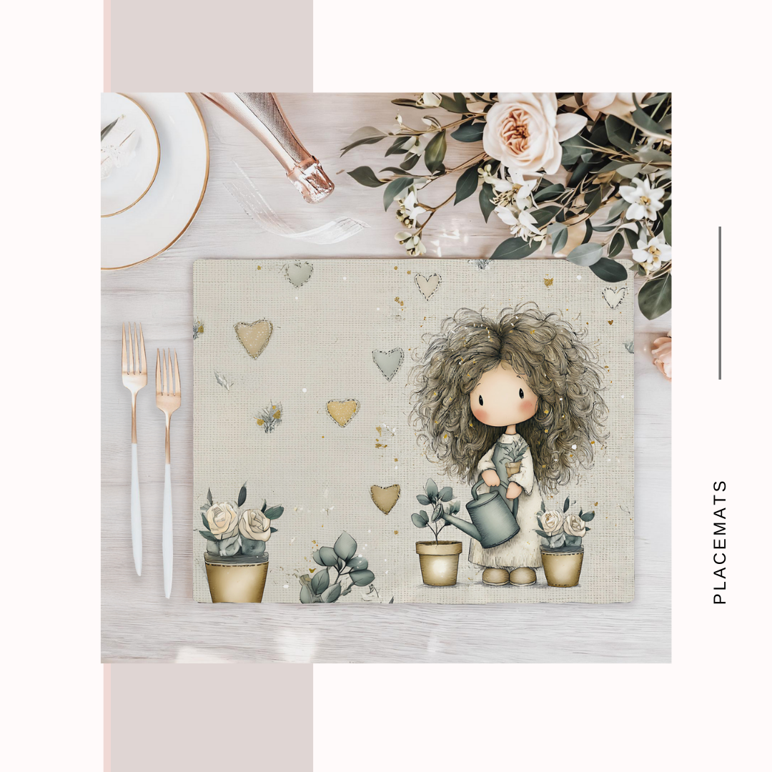 Wooden Placemats – (Set of 6) Green House