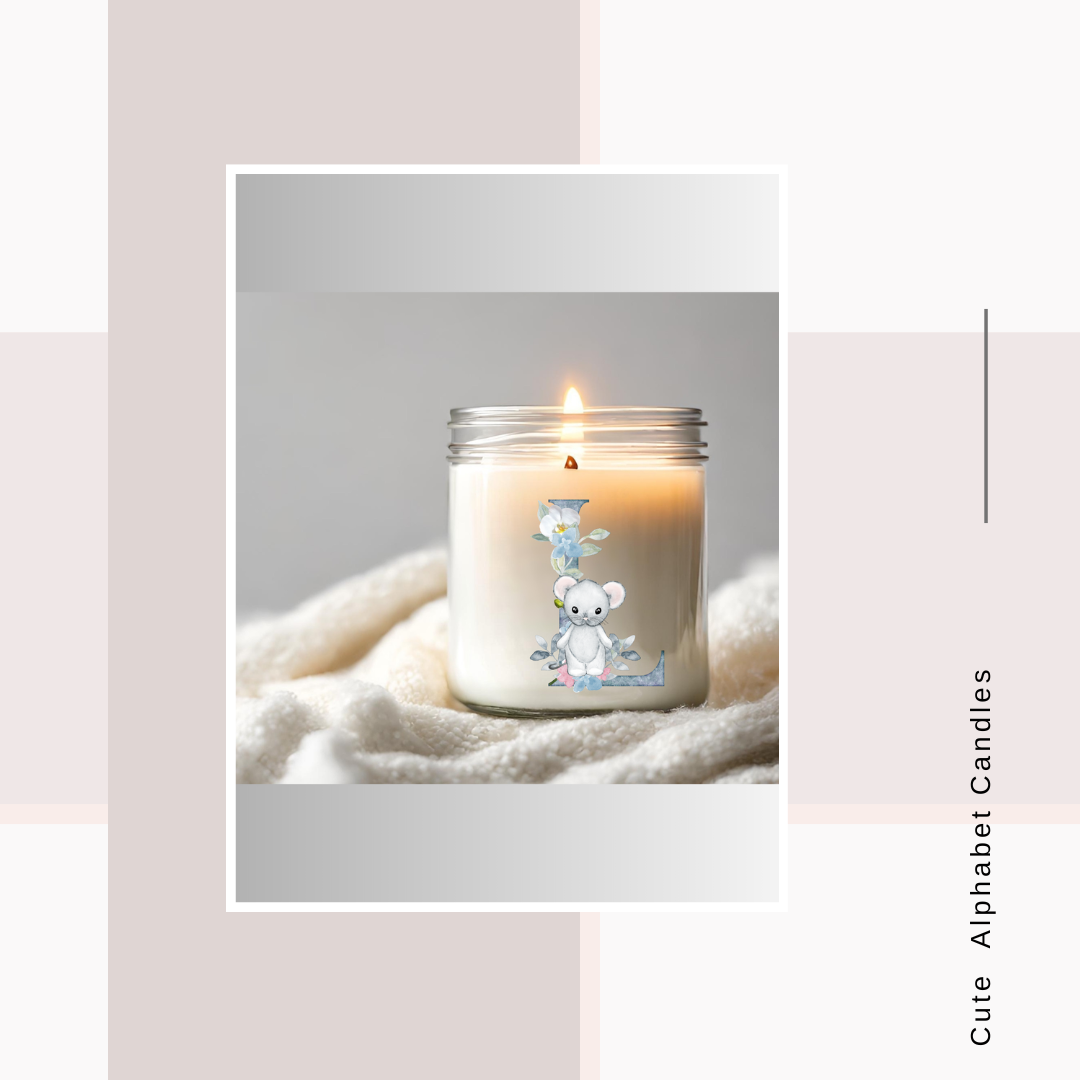 Cute Alphabet Glass Votive Candle Favours