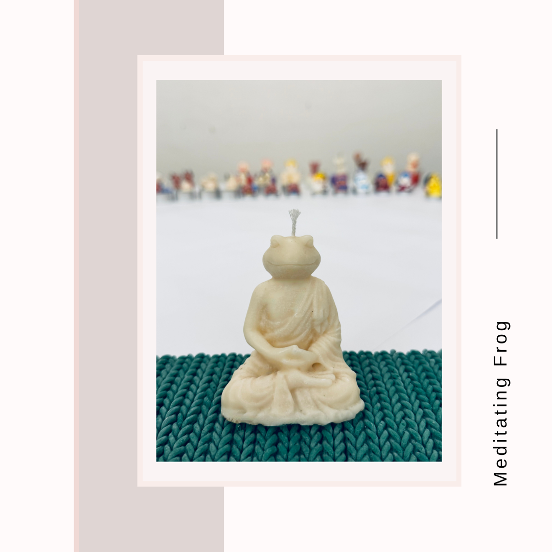 Meditating Frog Candle