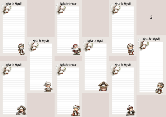 Illustrated Notepads Long (Set of 6)