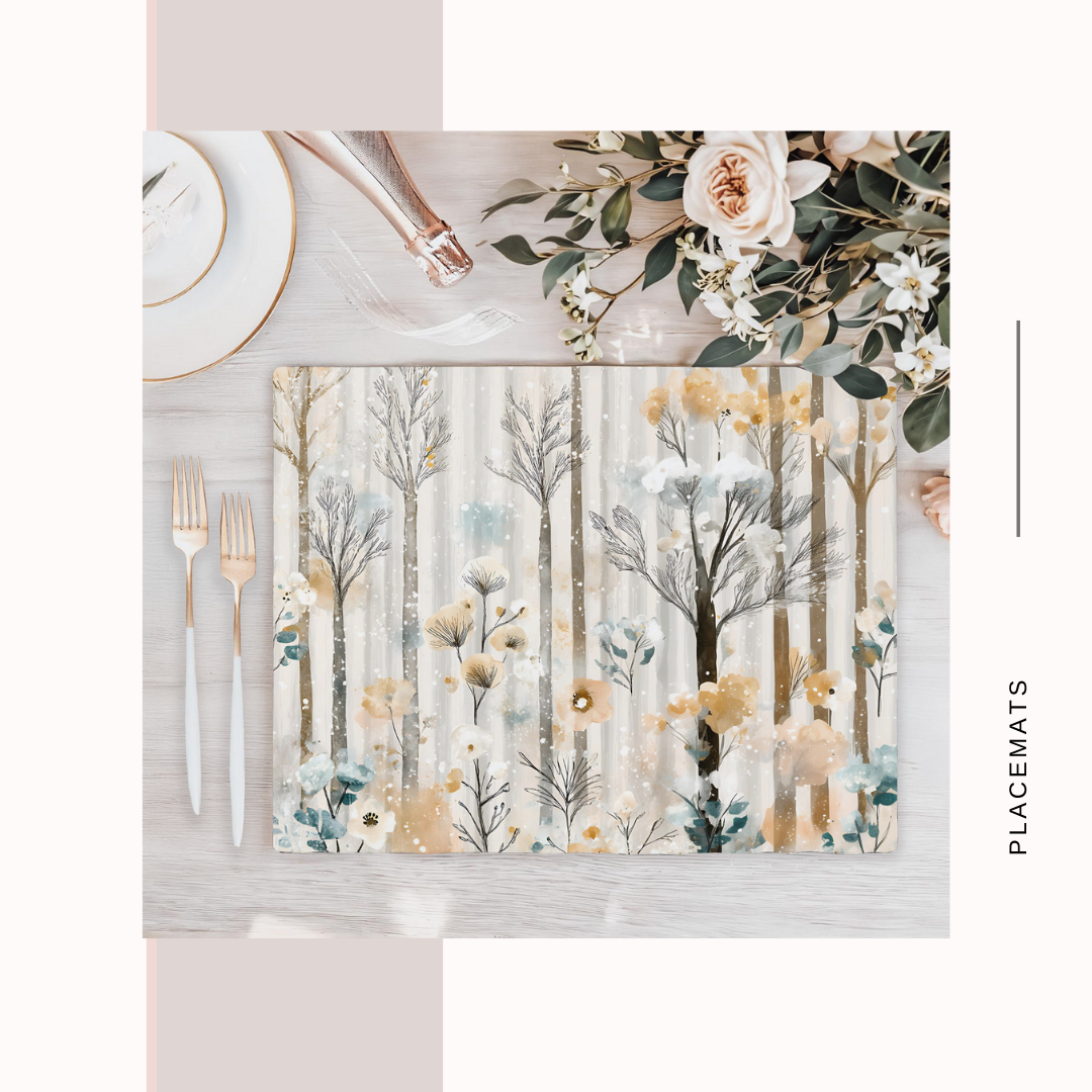 Wooden Placemats – (Set of 6) Winter / Xmas