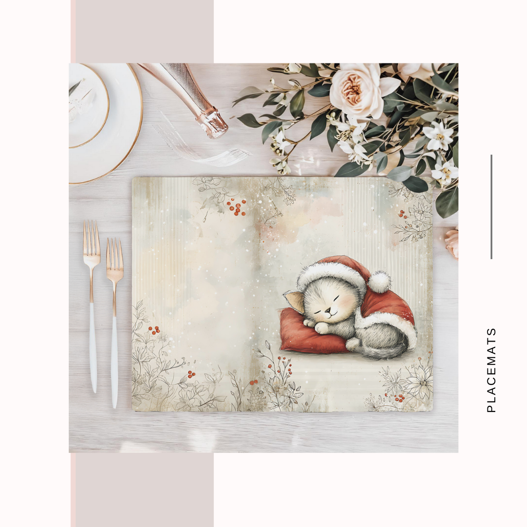 Wooden Placemats – (Set of 6) Winter / Xmas