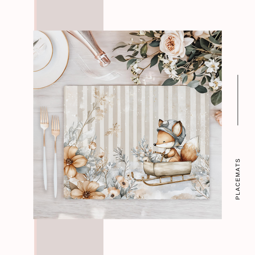 Wooden Placemats – (Set of 6) Winter / Xmas