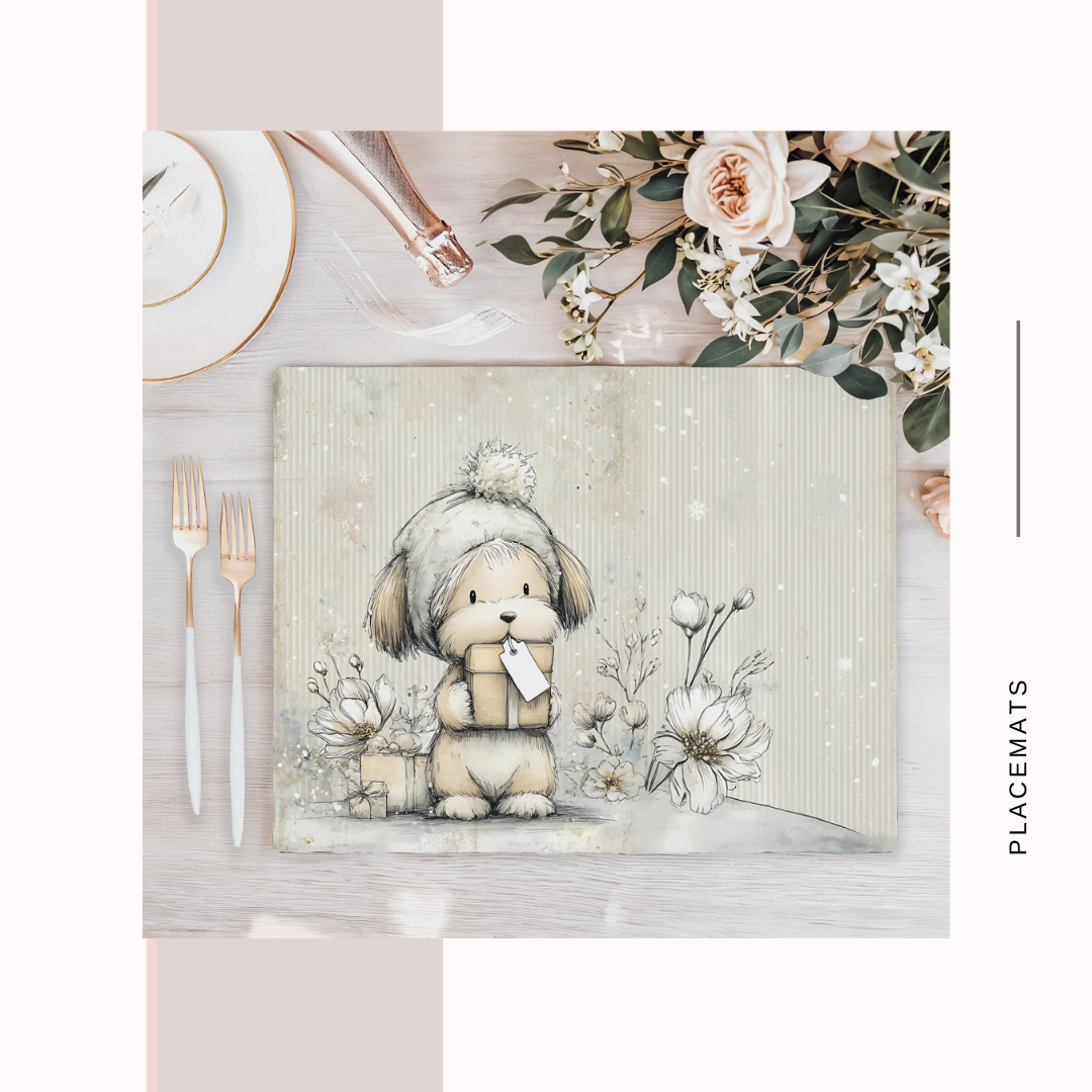 Wooden Placemats – (Set of 6) Winter / Xmas