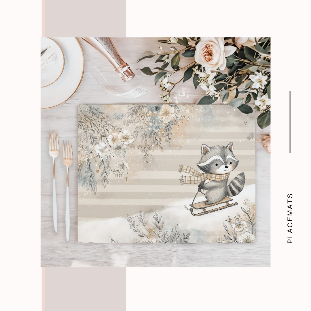 Wooden Placemats – (Set of 6) Winter / Xmas