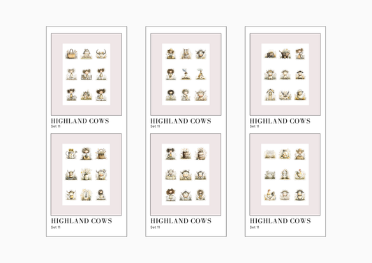 Sticker Sheets Highland Cows