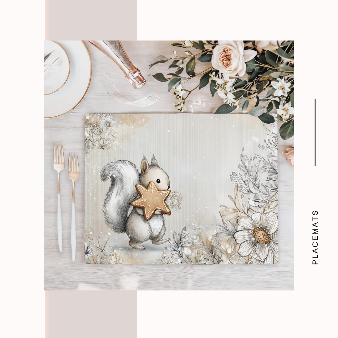 Wooden Placemats – (Set of 6) Winter / Xmas