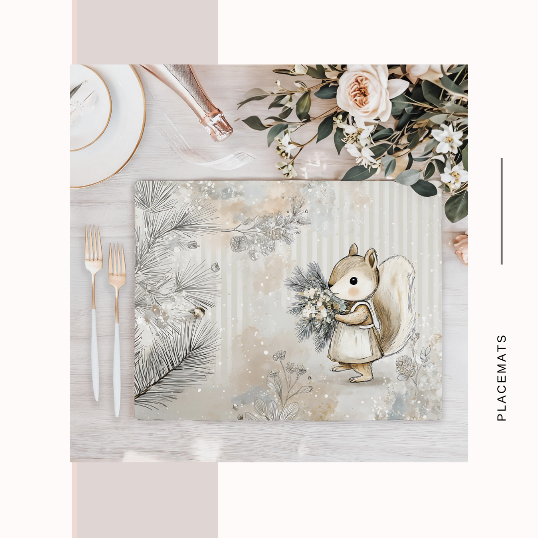 Wooden Placemats – (Set of 6) Winter / Xmas