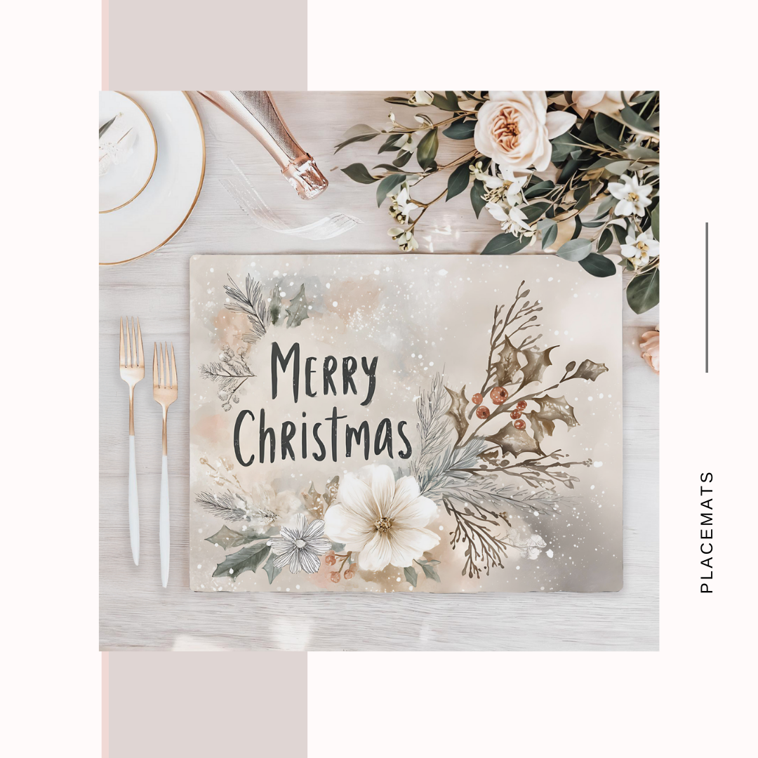 Wooden Placemats – (Set of 6) Winter / Xmas