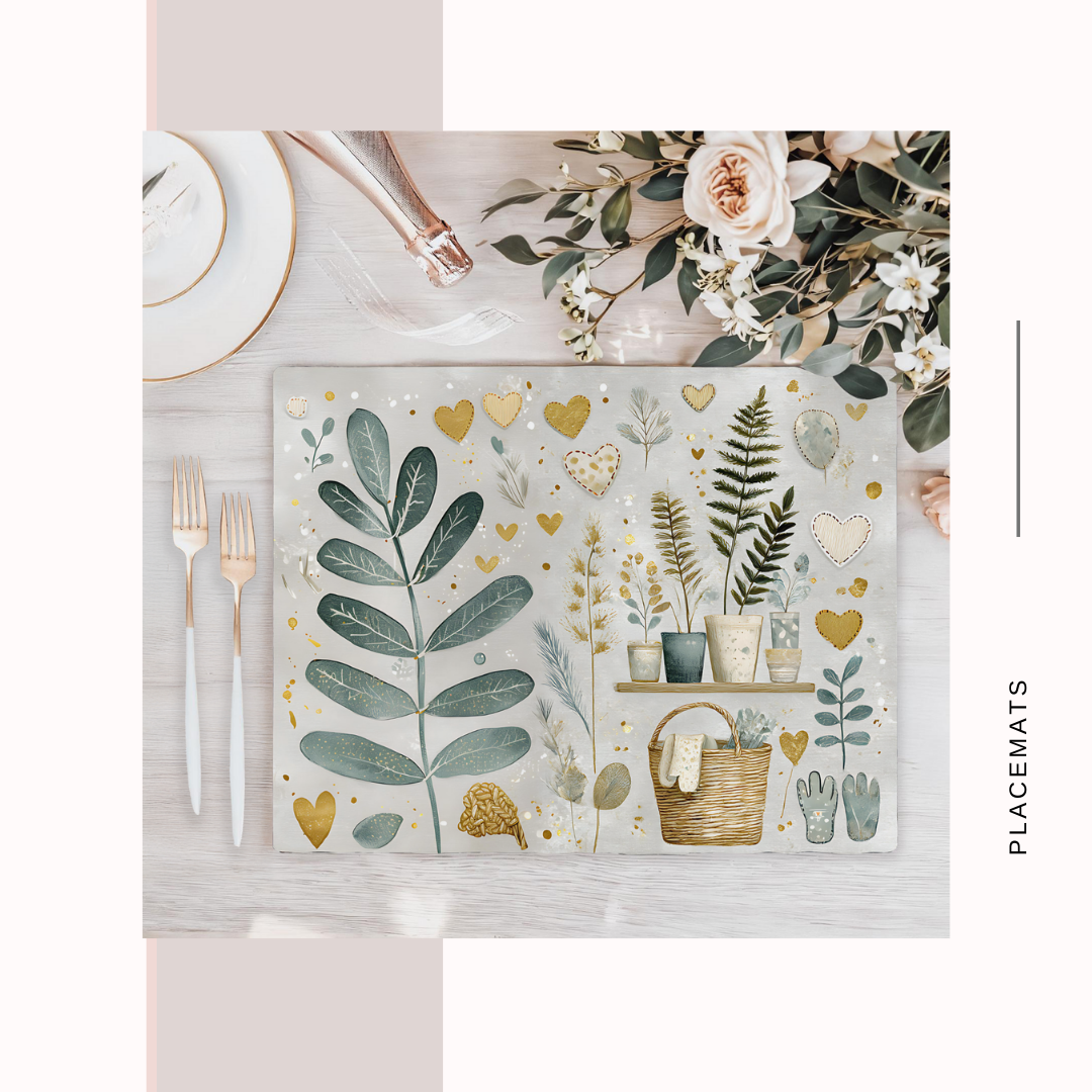 Wooden Placemats – (Set of 6) Green House
