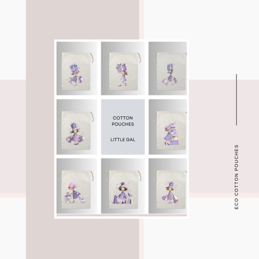 Cotton Cloth Little Girl Pouches