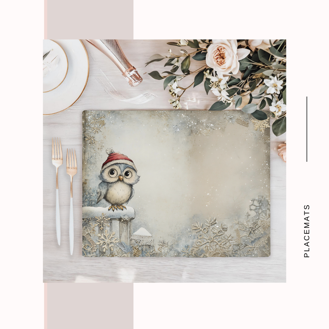 Wooden Placemats – (Set of 6) Winter / Xmas