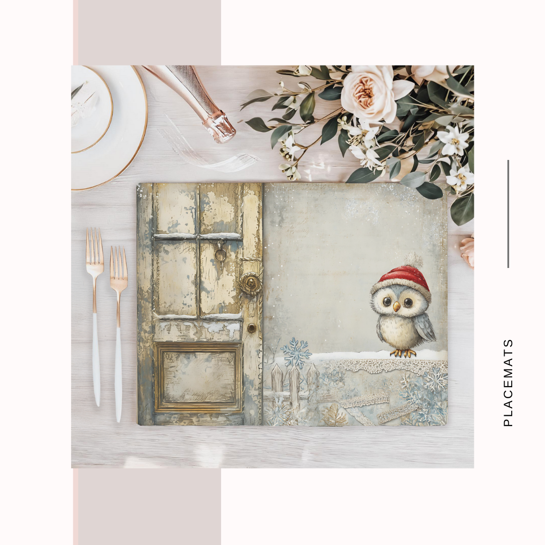 Wooden Placemats – (Set of 6) Winter Wonderland