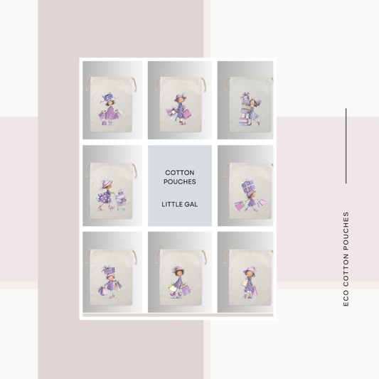 Cotton Cloth Little Girl Pouches