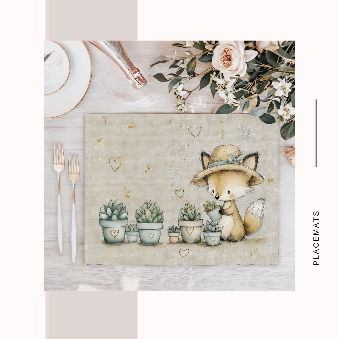 Wooden Placemats – (Set of 6) Green House