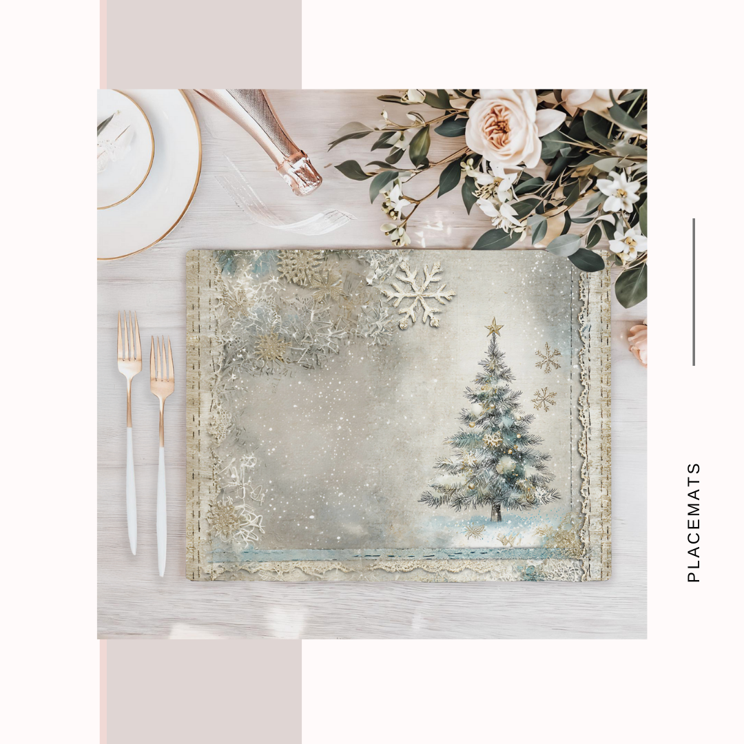Wooden Placemats – (Set of 6) Winter Wonderland