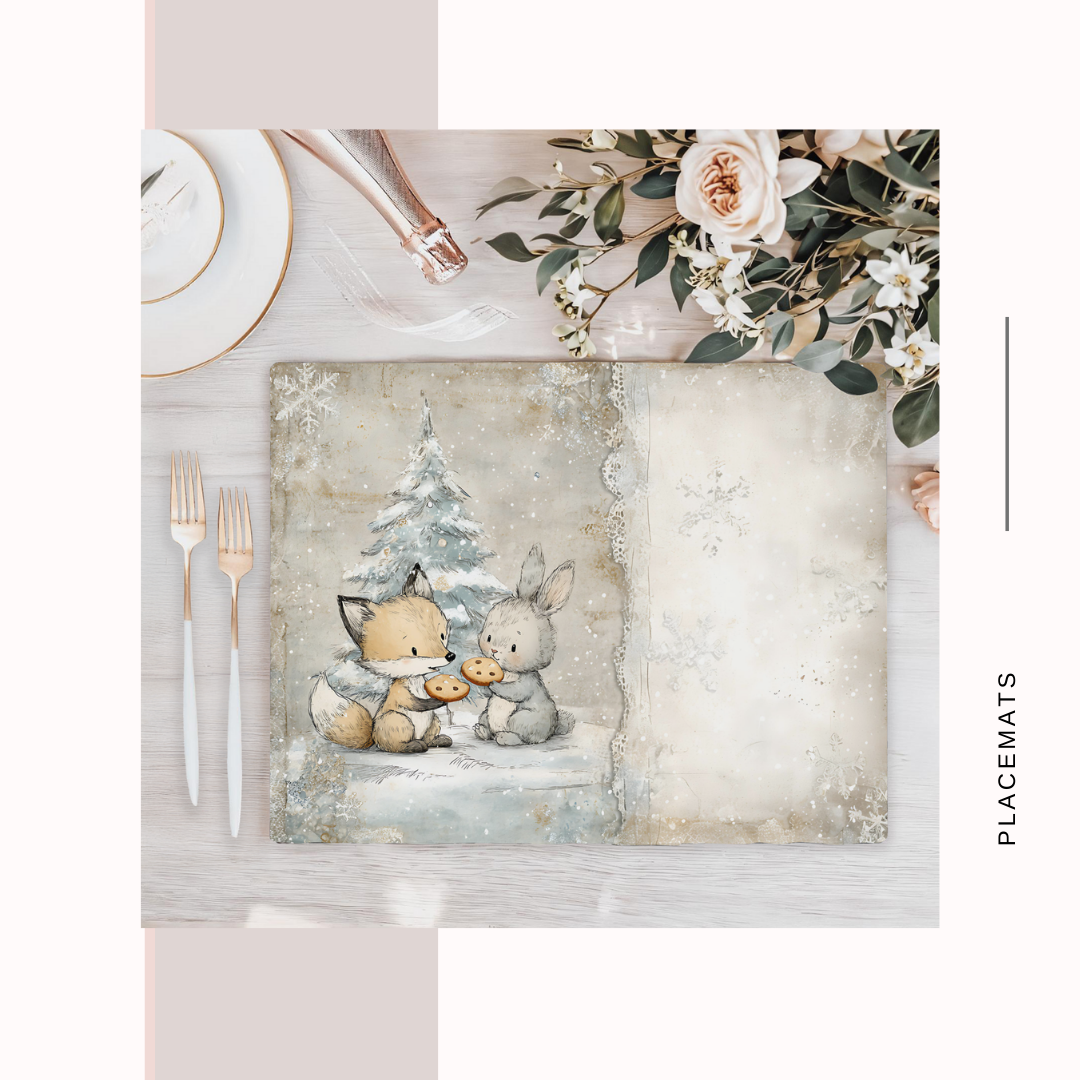 Wooden Placemats – (Set of 6) Winter Wonderland