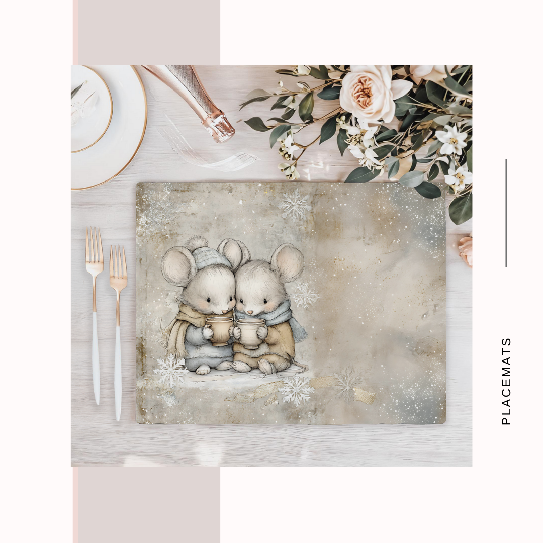 Wooden Placemats – (Set of 6) Winter Wonderland