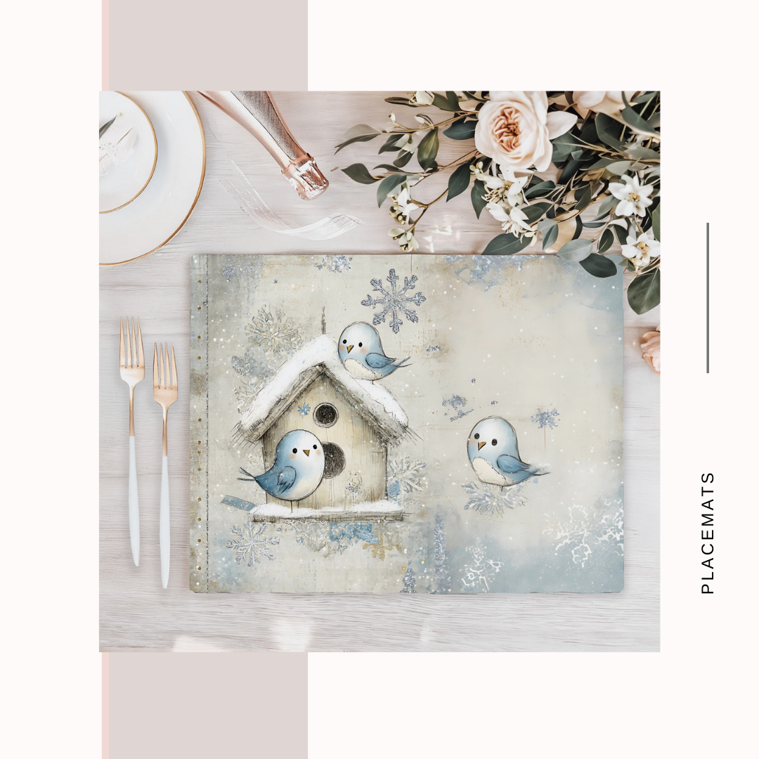 Wooden Placemats – (Set of 6) Winter / Xmas
