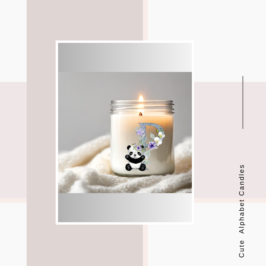 Cute Alphabet Glass Votive Candle Favours