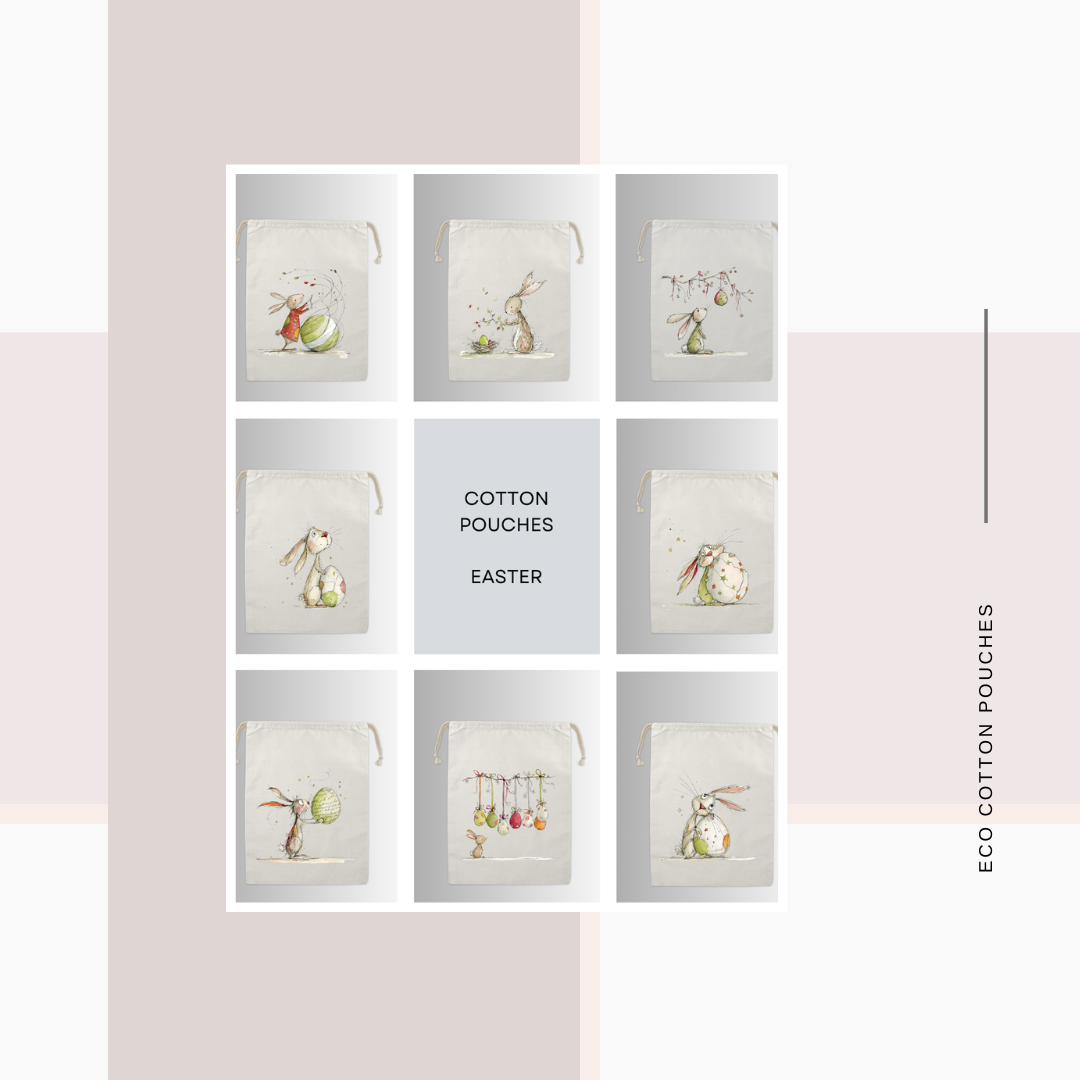 Cotton Cloth Easter/ Bunny Pouches